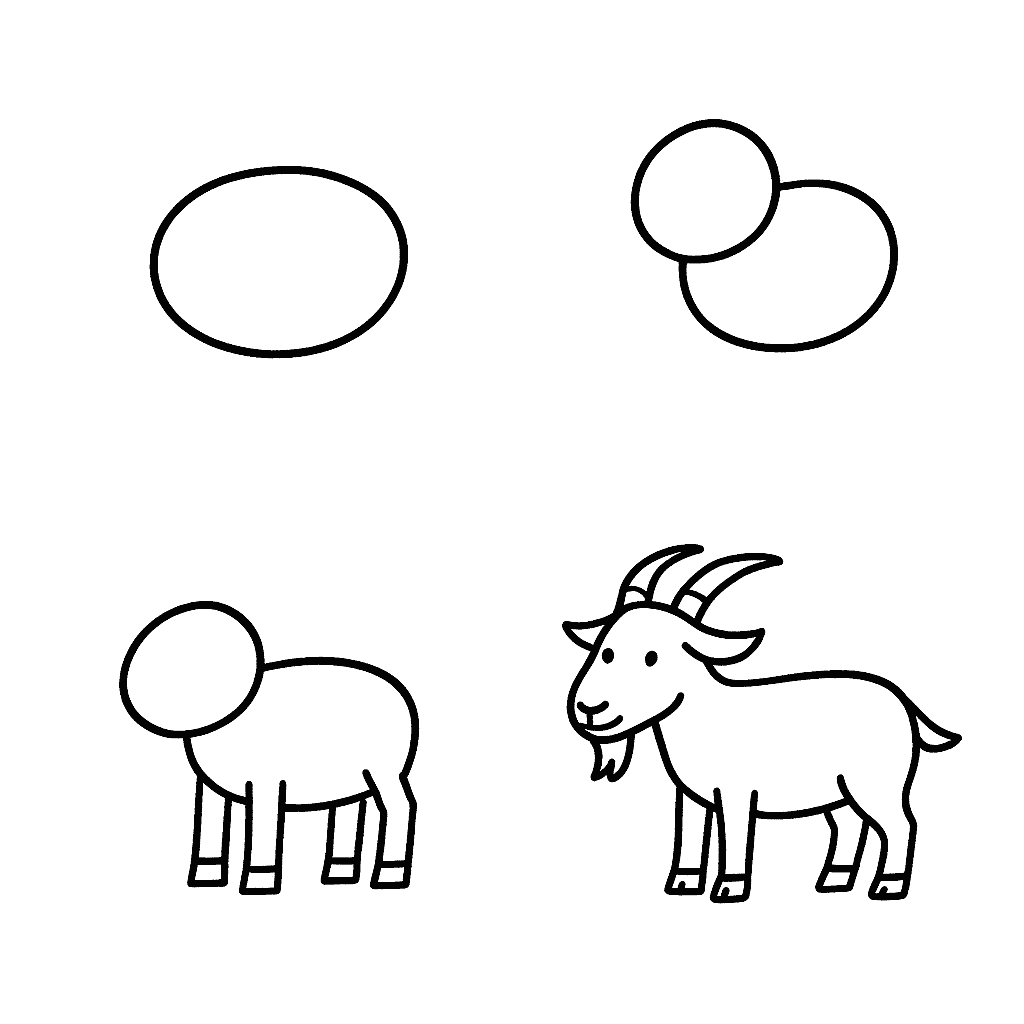 Simple Goat Drawing