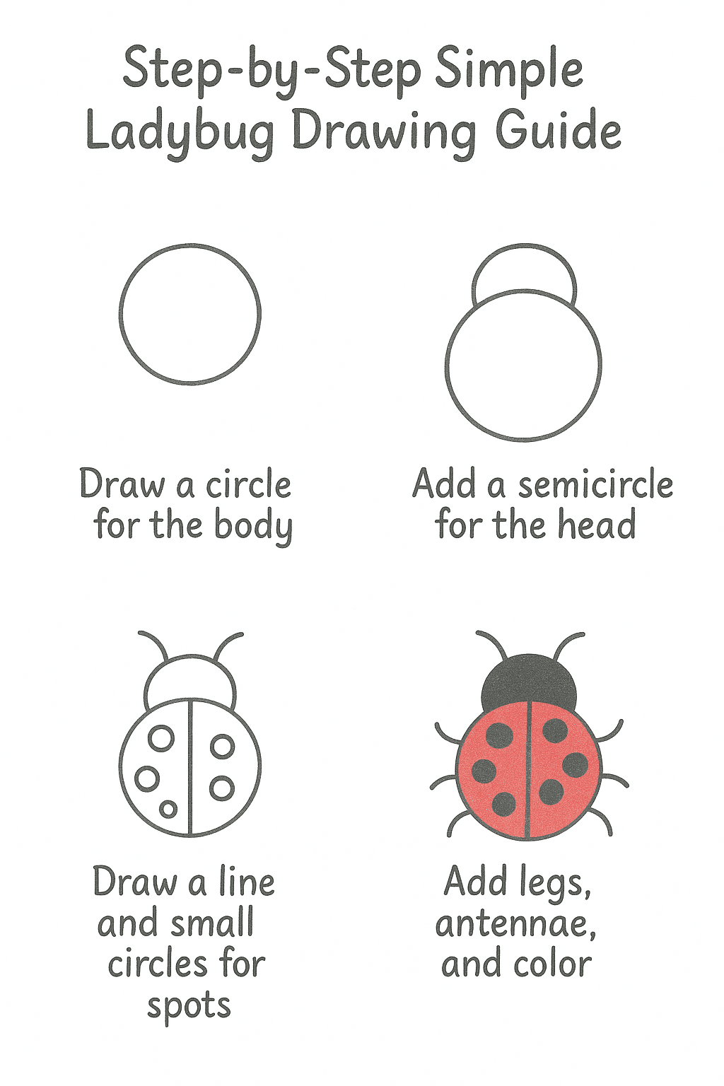 Simple Ladybug Drawing